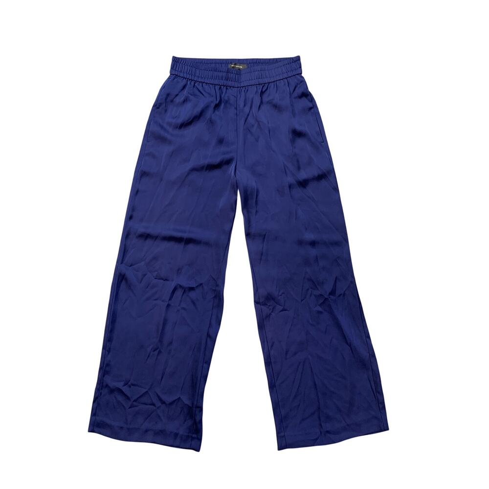 Ann Taylor Pants Womens SP Petite Prussian Wide Leg Elastic Waist Trousers